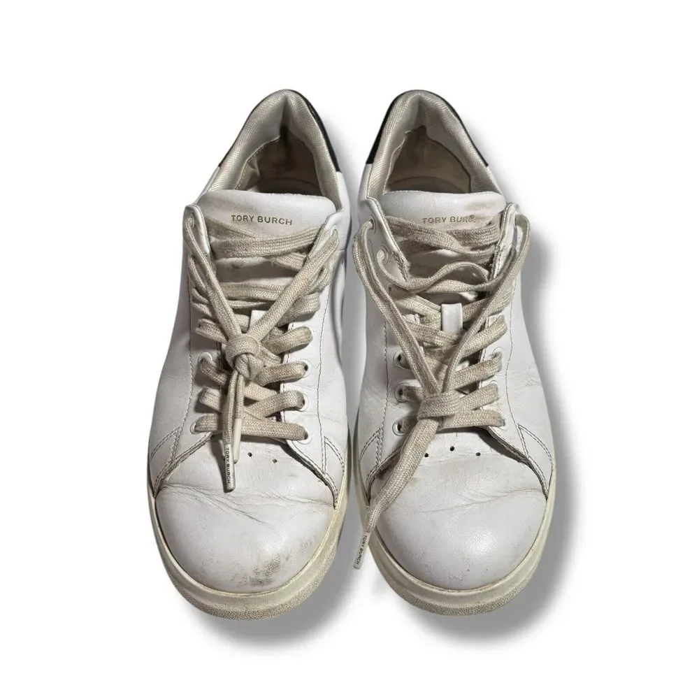 Tory Burch Women's White Leather Low Top‎ Howell Sneakers Size 10M